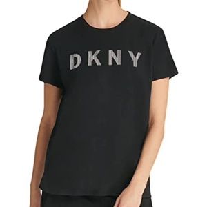DKNY Sport Women's Logo T-Shirt (Black, X-Small)